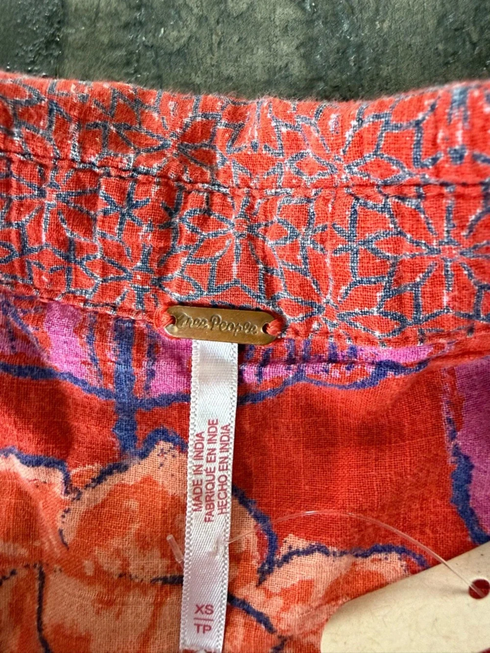 Free People Smell the Roses Mini Dress Red XS NWT Rare Boho Festival We The Free